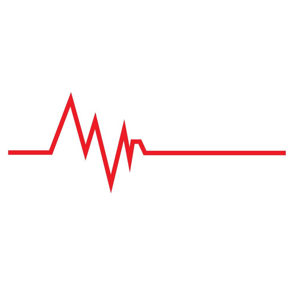 Heart beat pulse logo vector