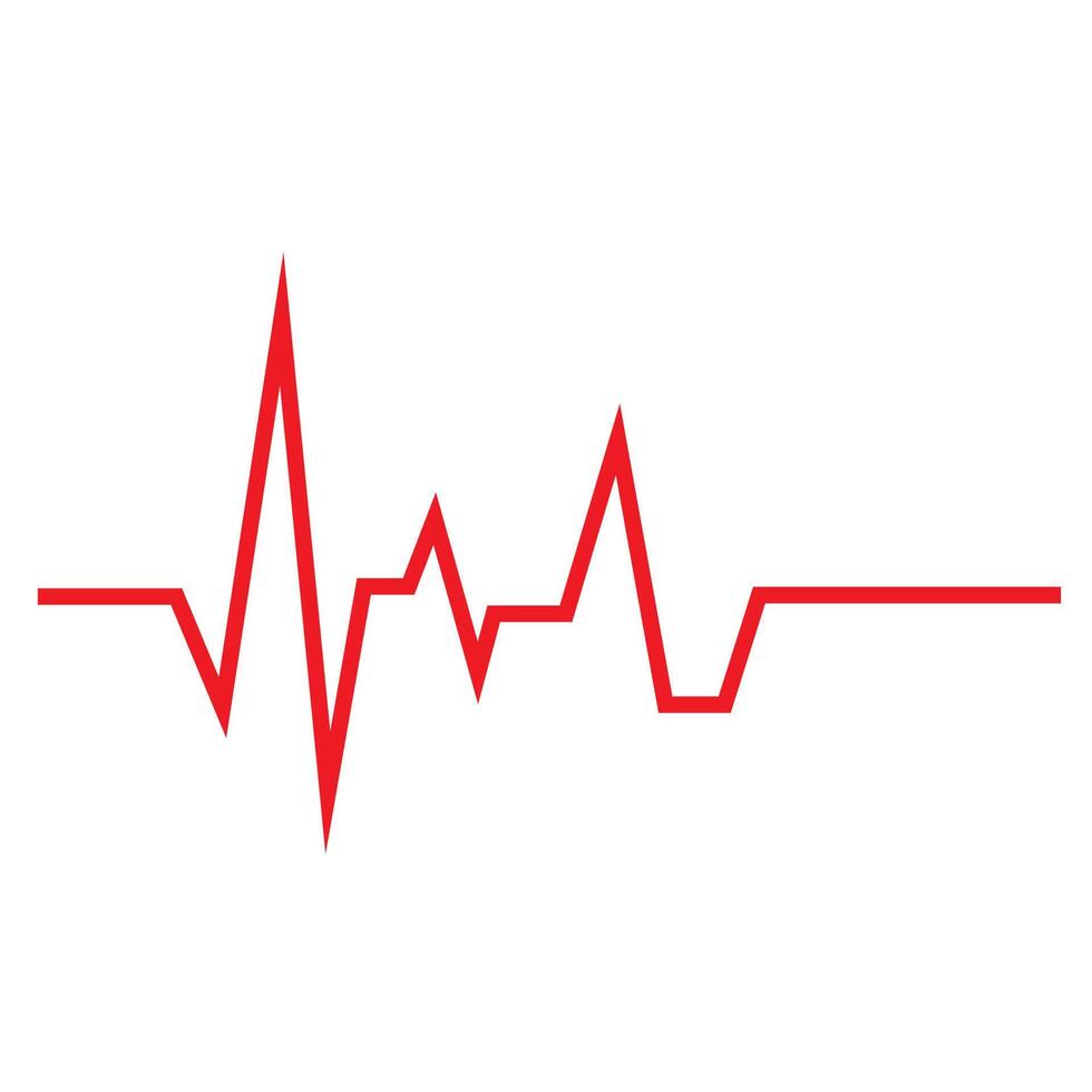Heart beat pulse logo vector