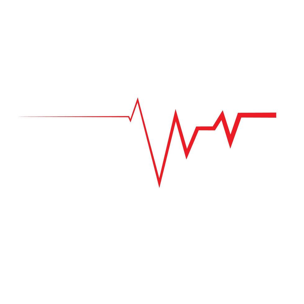 Heart beat pulse logo vector