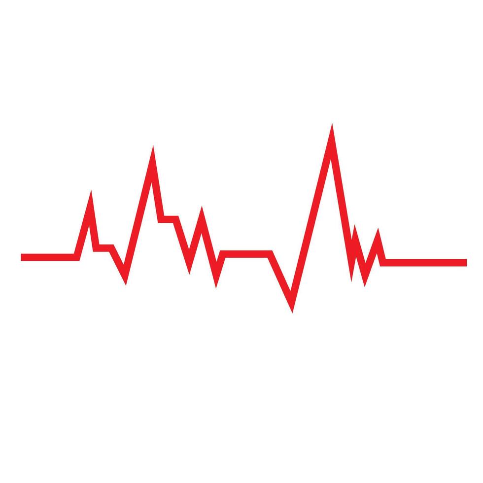 Heart beat pulse logo vector