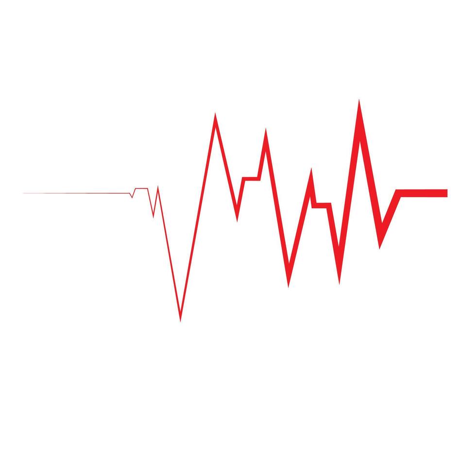 Heart beat pulse logo vector