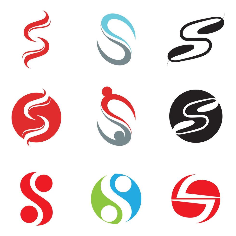 elementos de plantilla de diseño de icono de logotipo de letra s vector