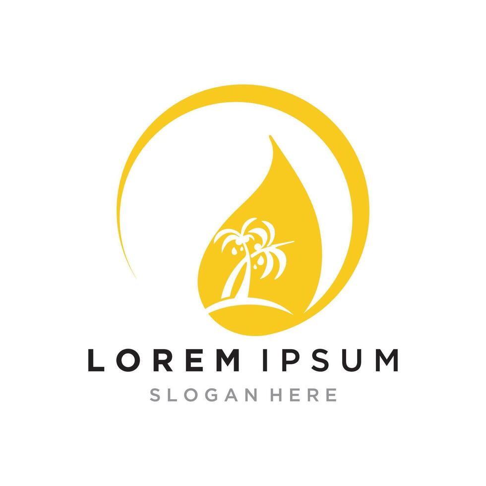 Palm Oil logo template vector