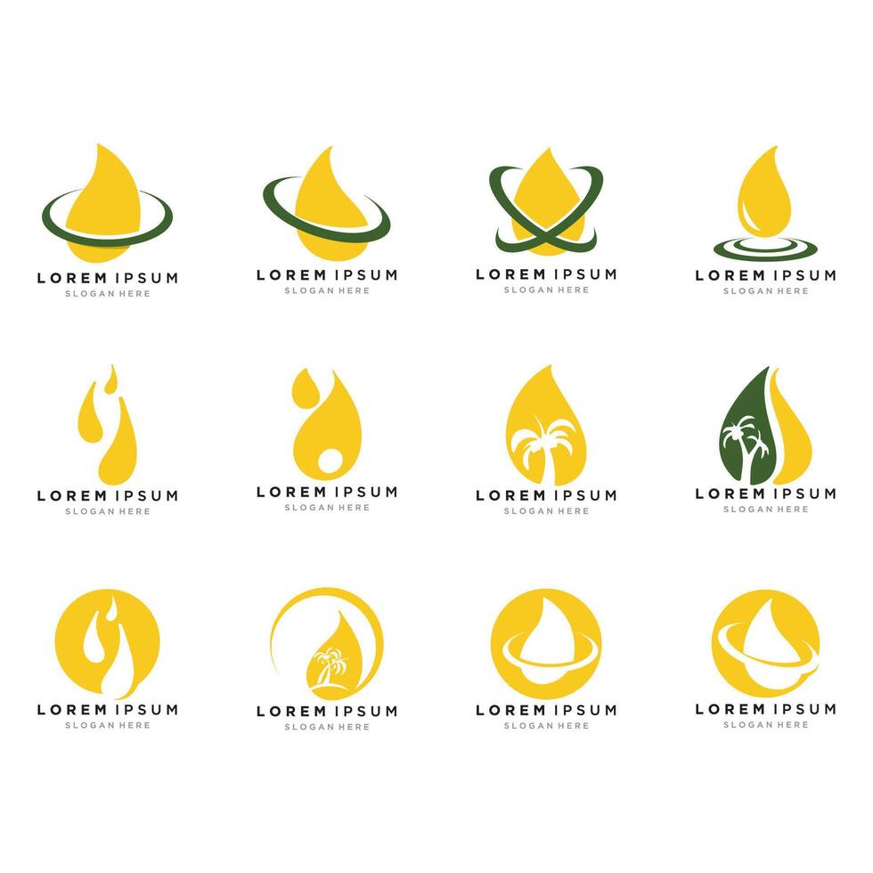 Palm Oil logo template vector