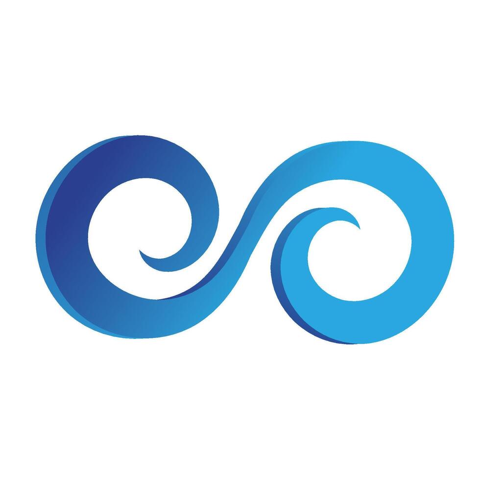 Wave logo. Graphic symbols of ocean or flowing sea water stylized for business identity vector. Illustration water wave logo for business emblem company vector