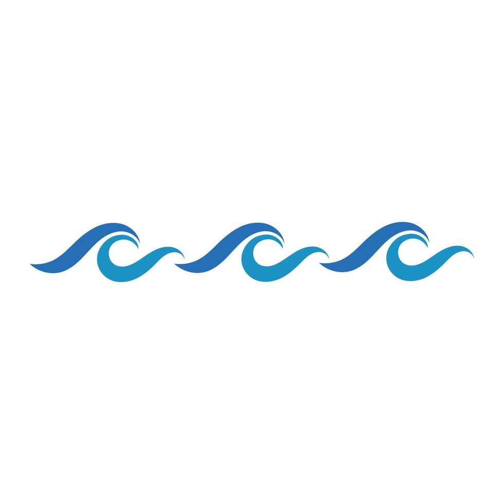 Wave logo. Graphic symbols of ocean or flowing sea water stylized for business identity vector. Illustration water wave logo for business emblem company vector