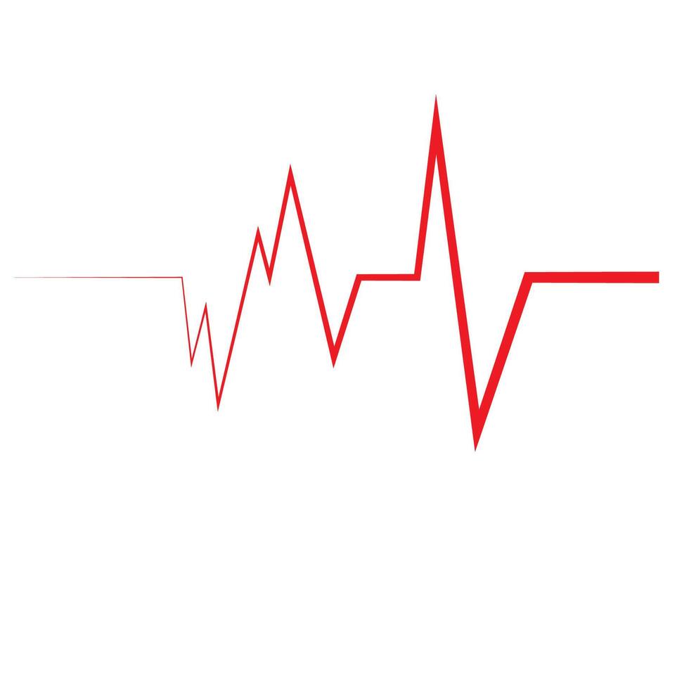 Heart beat pulse logo vector