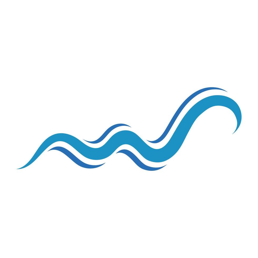 Wave logo. Graphic symbols of ocean or flowing sea water stylized for business identity vector. Illustration water wave logo for business emblem company vector