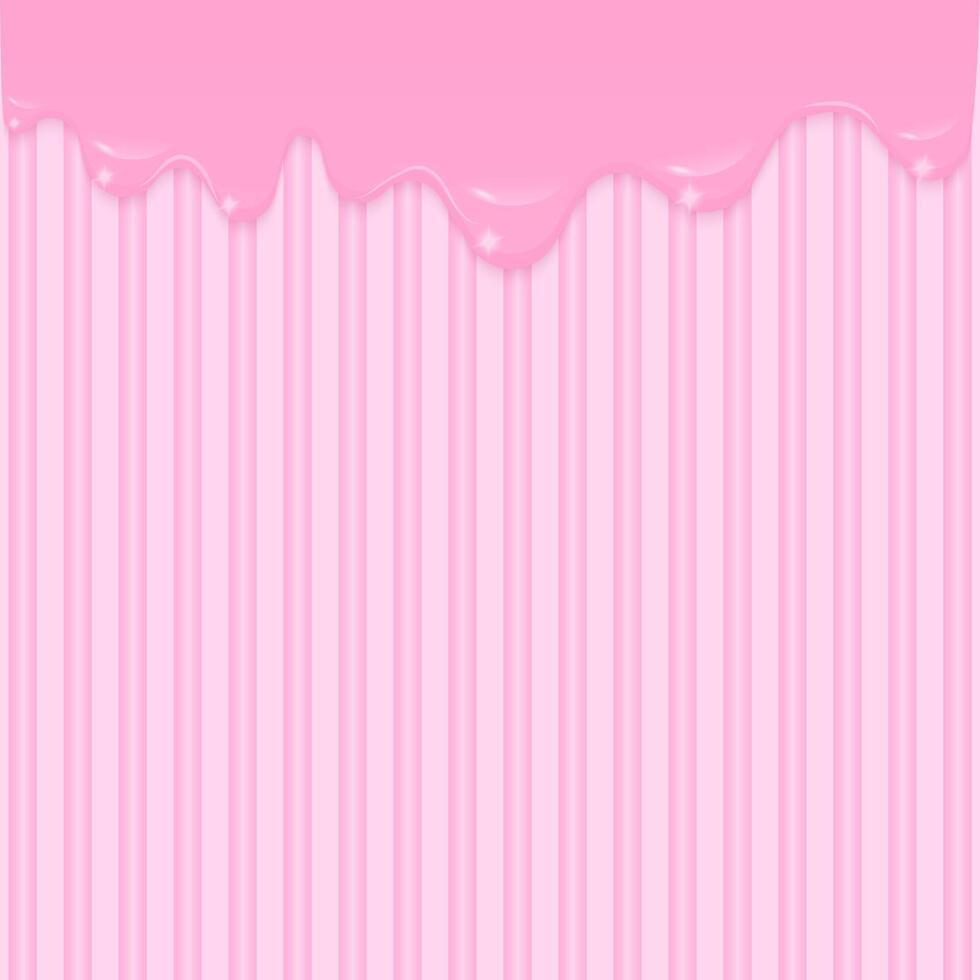 Strawberry sauce on pink striped background vector