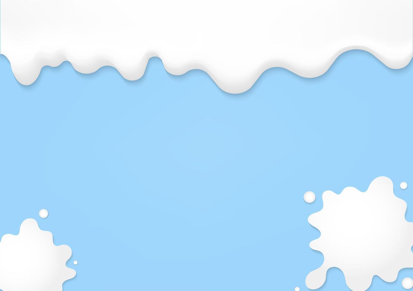 Milk splash on blue background vector