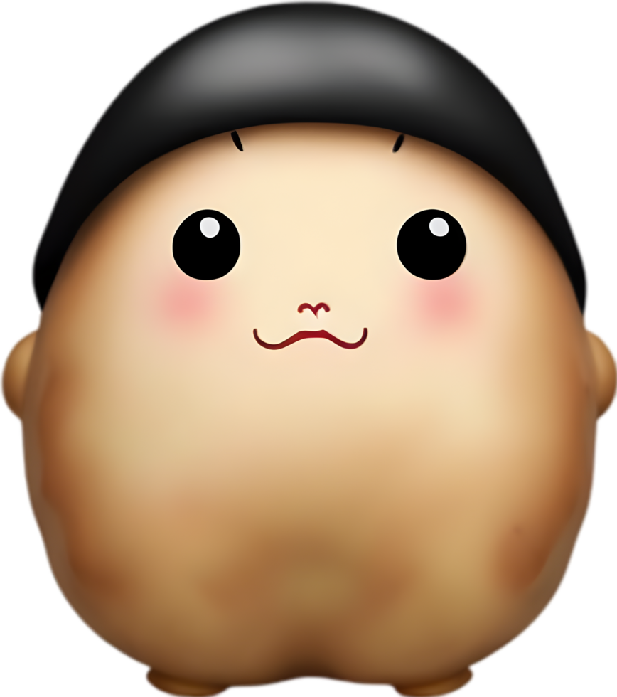 AI generated Cute Cartoon potato icon, Kawaii potato clipart. png