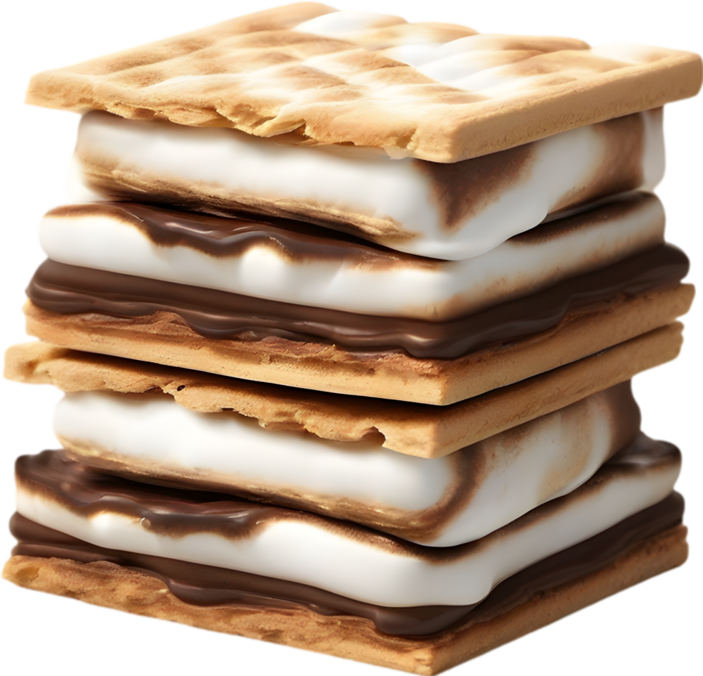 AI generated S more, Close-up of delicious-looking S more. png
