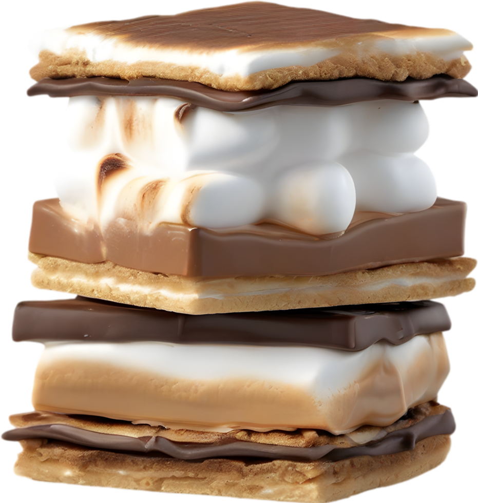 AI generated S more, Close-up of delicious-looking S more. png