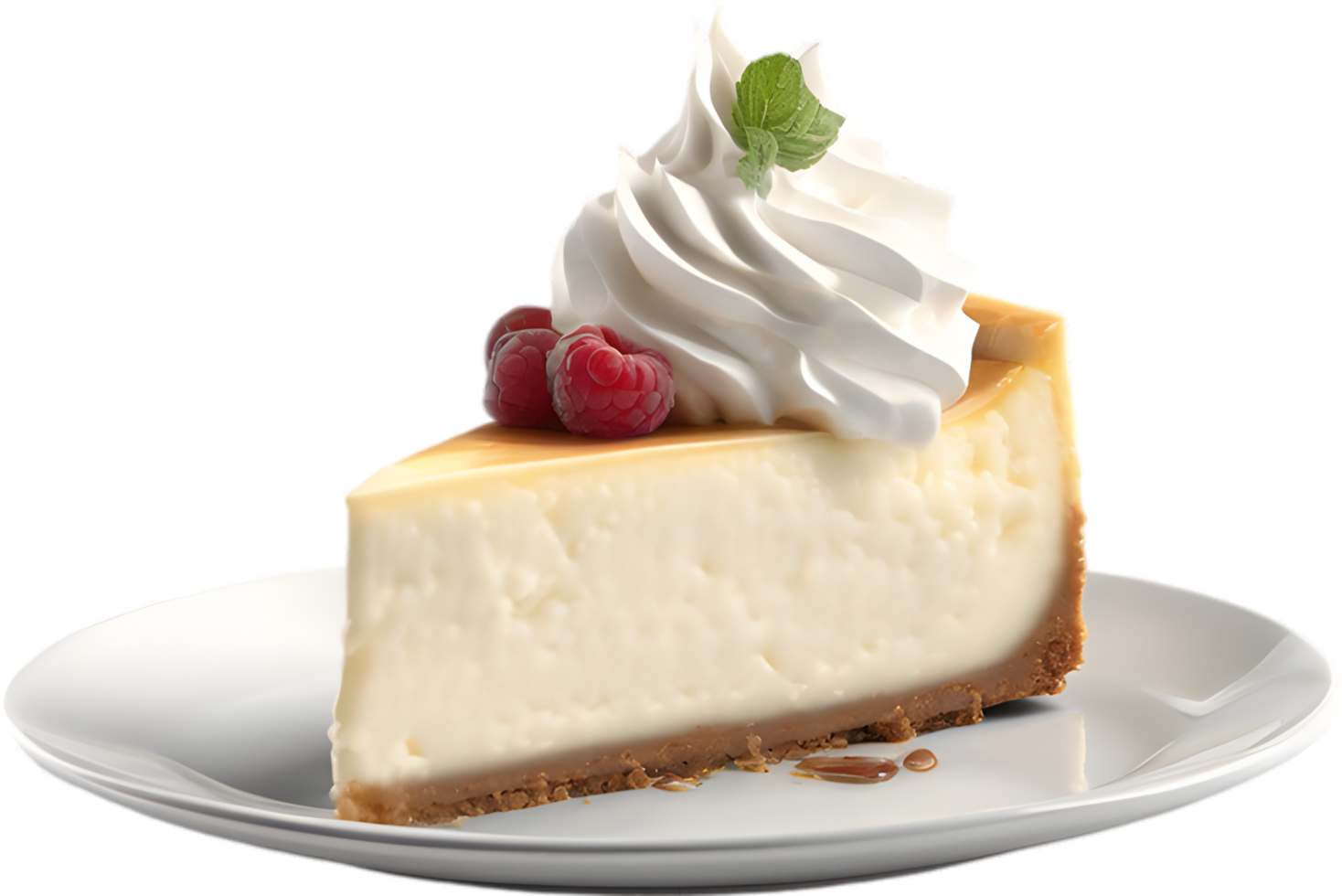 AI generated Cheesecake, Close-up of delicious-looking Cheesecake. png