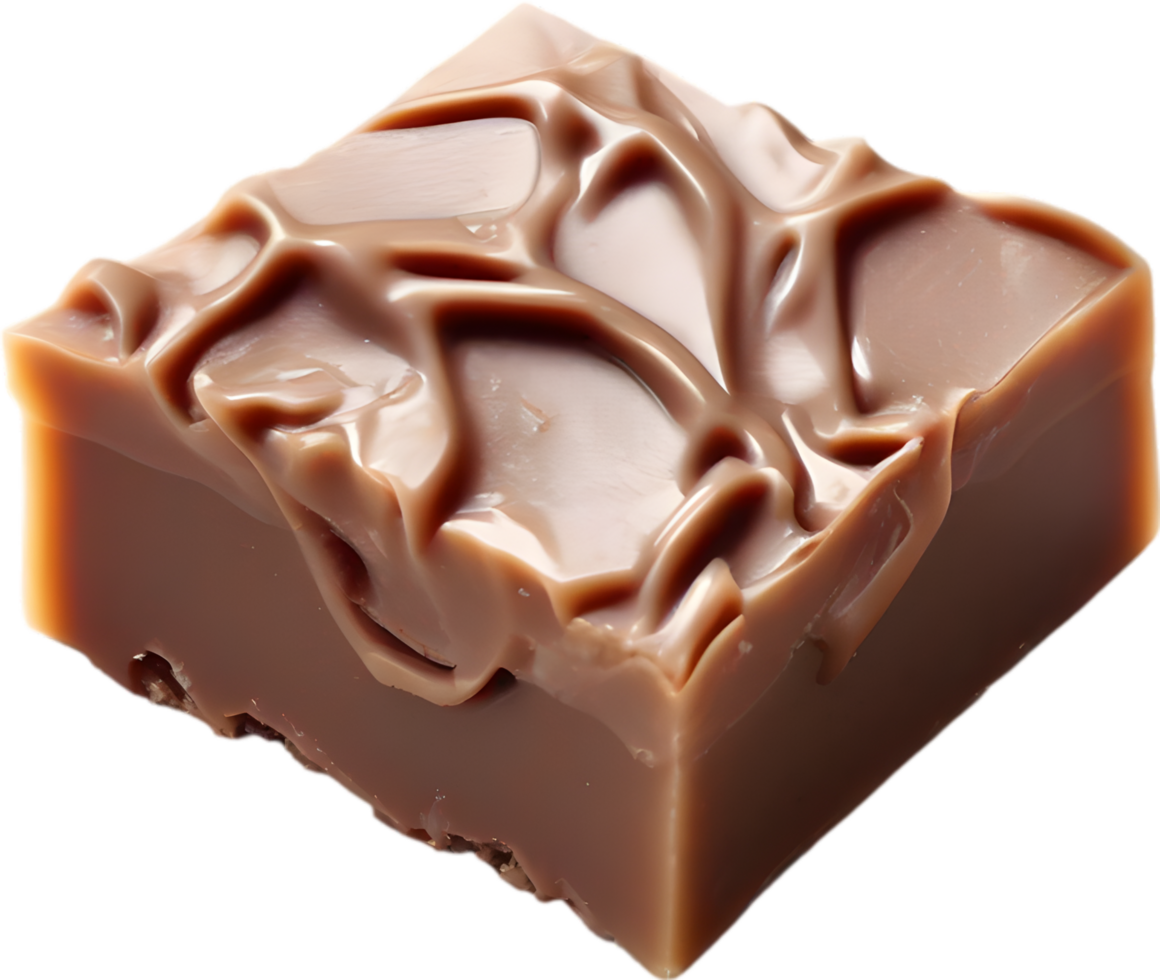 ai generiert Fudge, Nahansicht von sieht köstlich aus Fudge. png