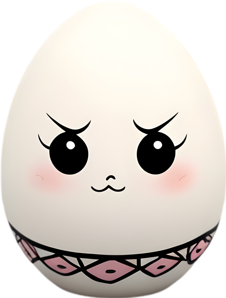 AI generated Cute Cartoon Kawaii egg icon png