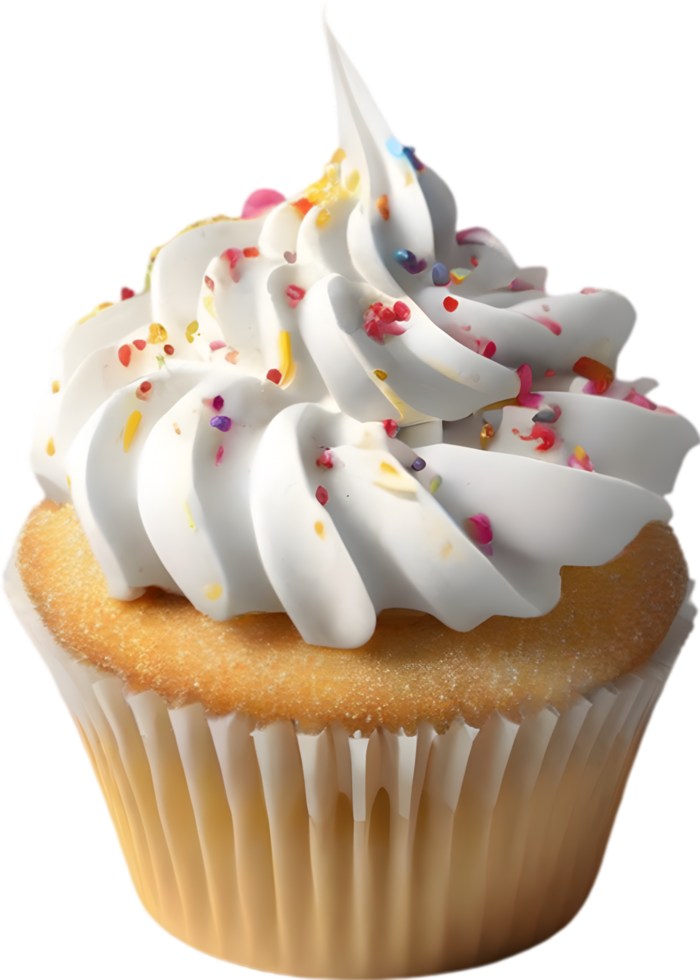 AI generated Cupcakes, Close-up of delicious-looking Cupcakes. png