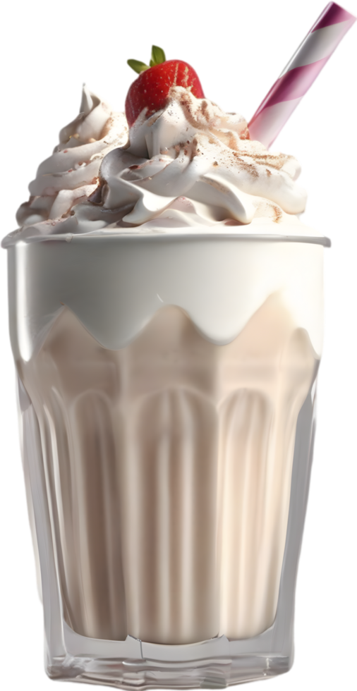 AI generated Milkshakes, Close-up of delicious-looking Milkshakes. png