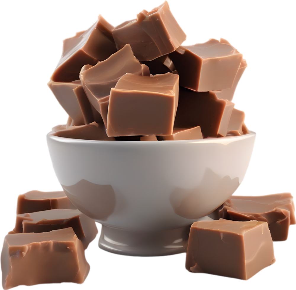 AI generated Fudge, Close-up of delicious-looking Fudge. png