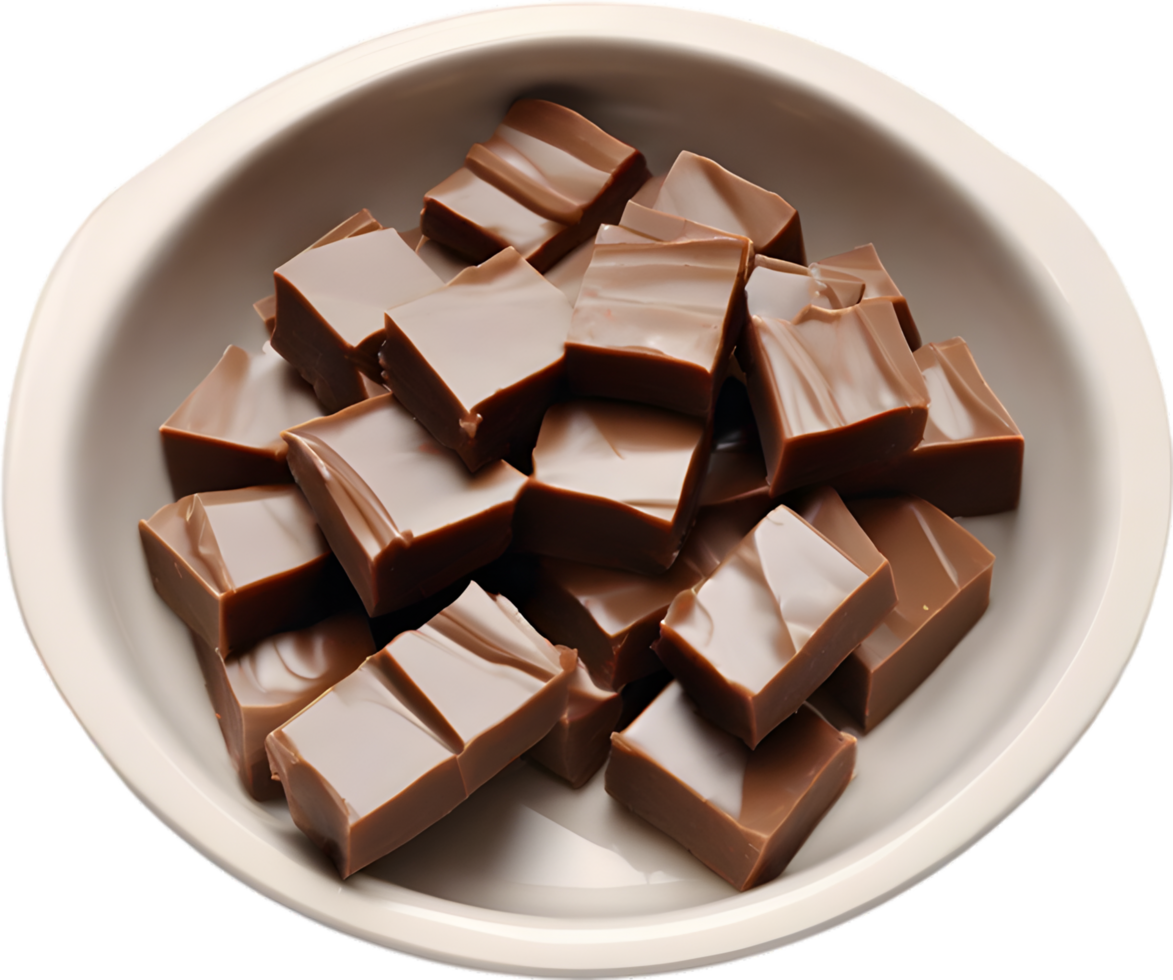 AI generated Fudge, Close-up of delicious-looking Fudge. png