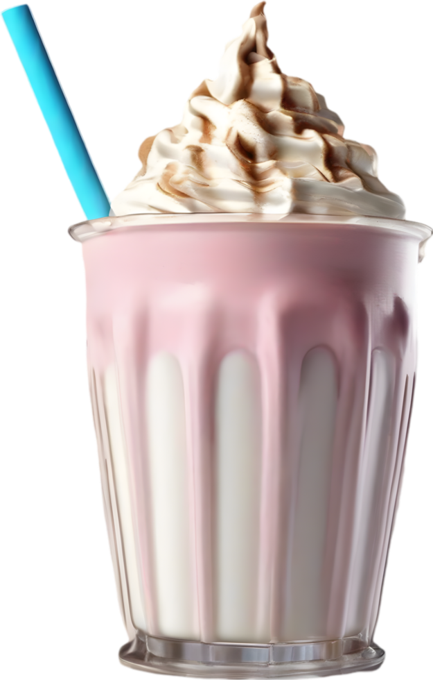 AI generated Milkshakes, Close-up of delicious-looking Milkshakes. png