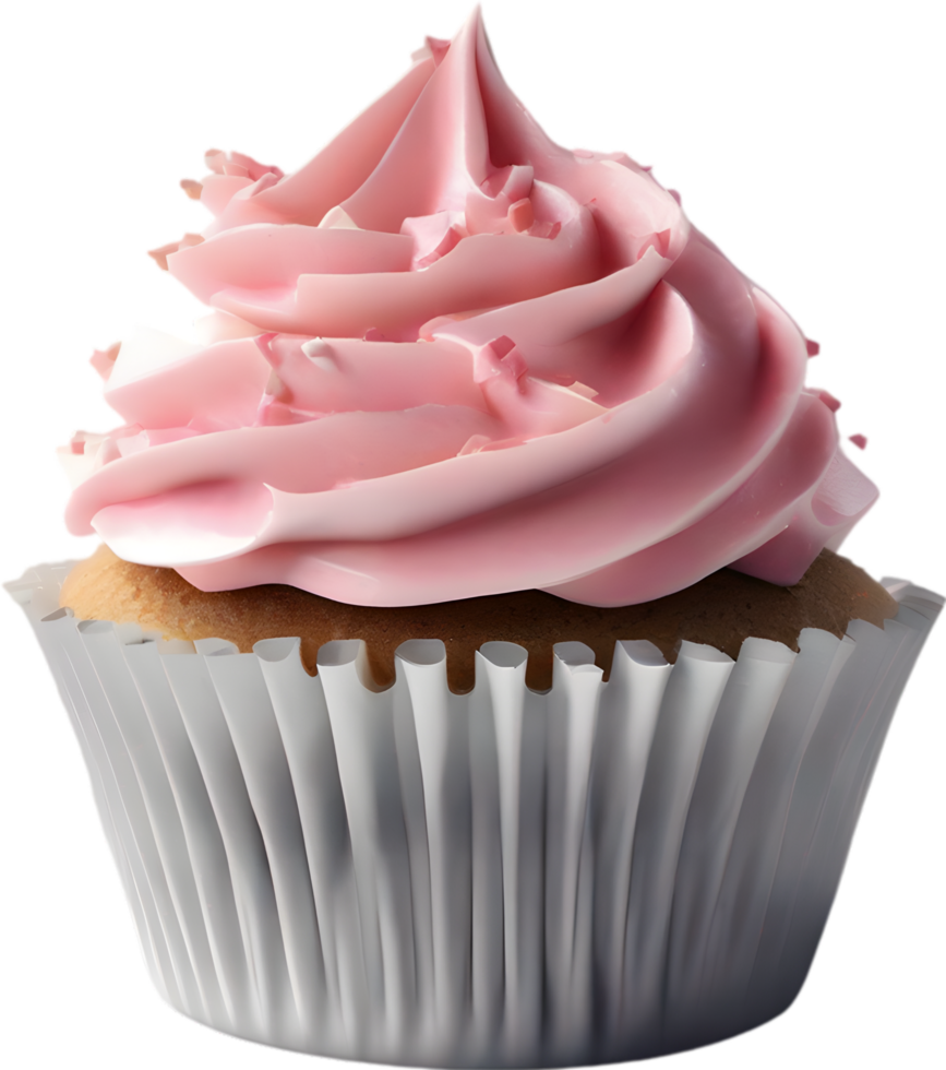 AI generated Cupcakes, Close-up of delicious-looking Cupcakes. png
