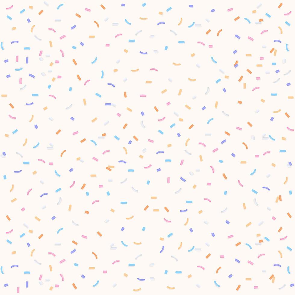 Pastel sprinkles pattern on white background vector
