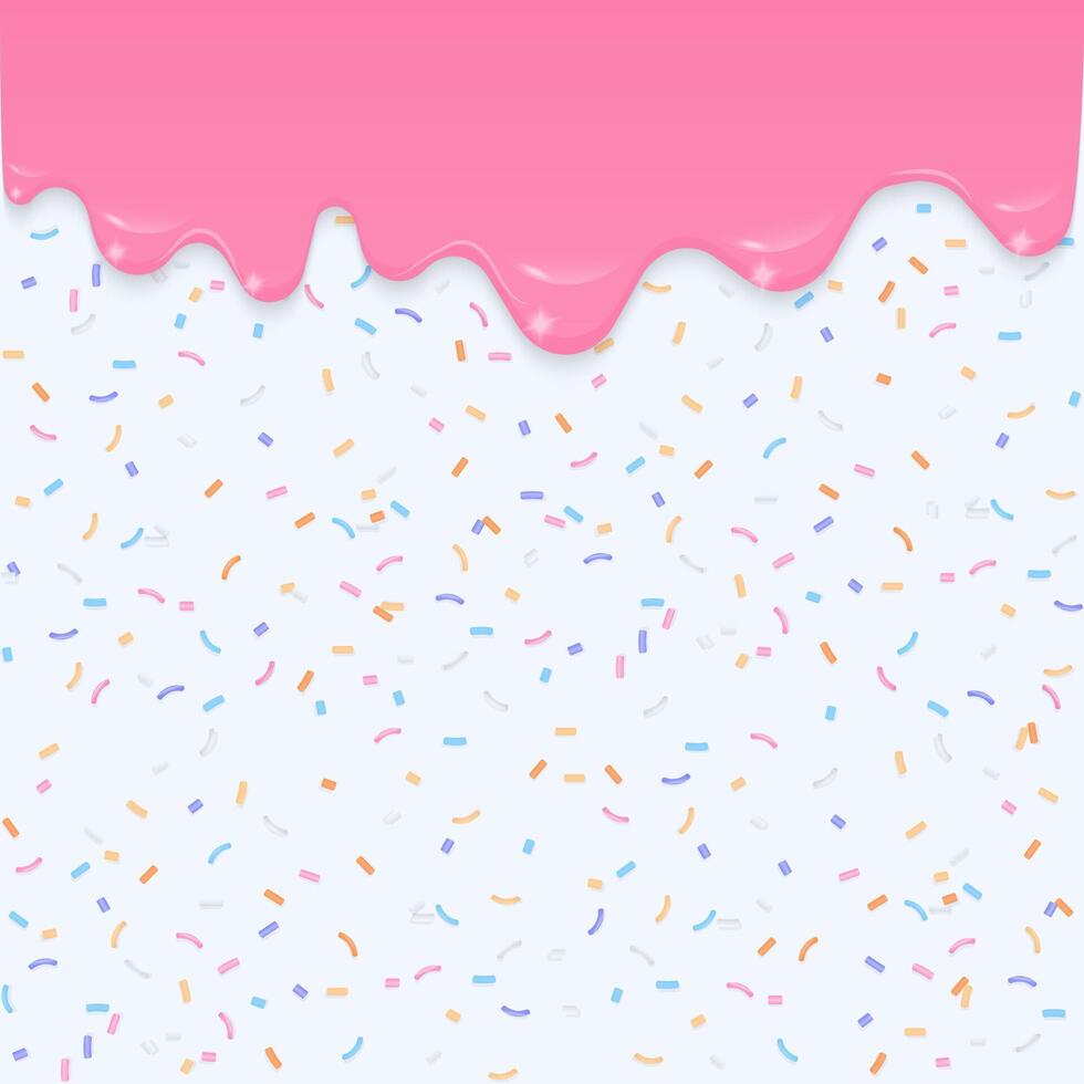 Pink dripping liquid with colorful sprinkles background 42368834 ...