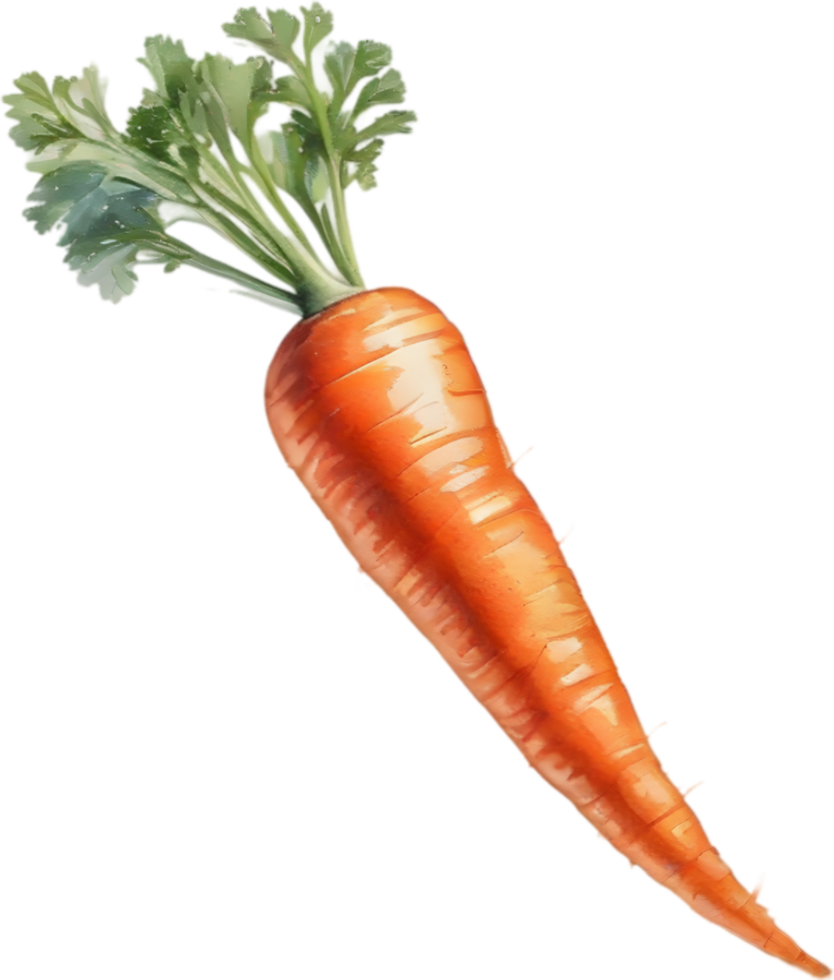 AI generated Watercolor painting of Carrot plant. png