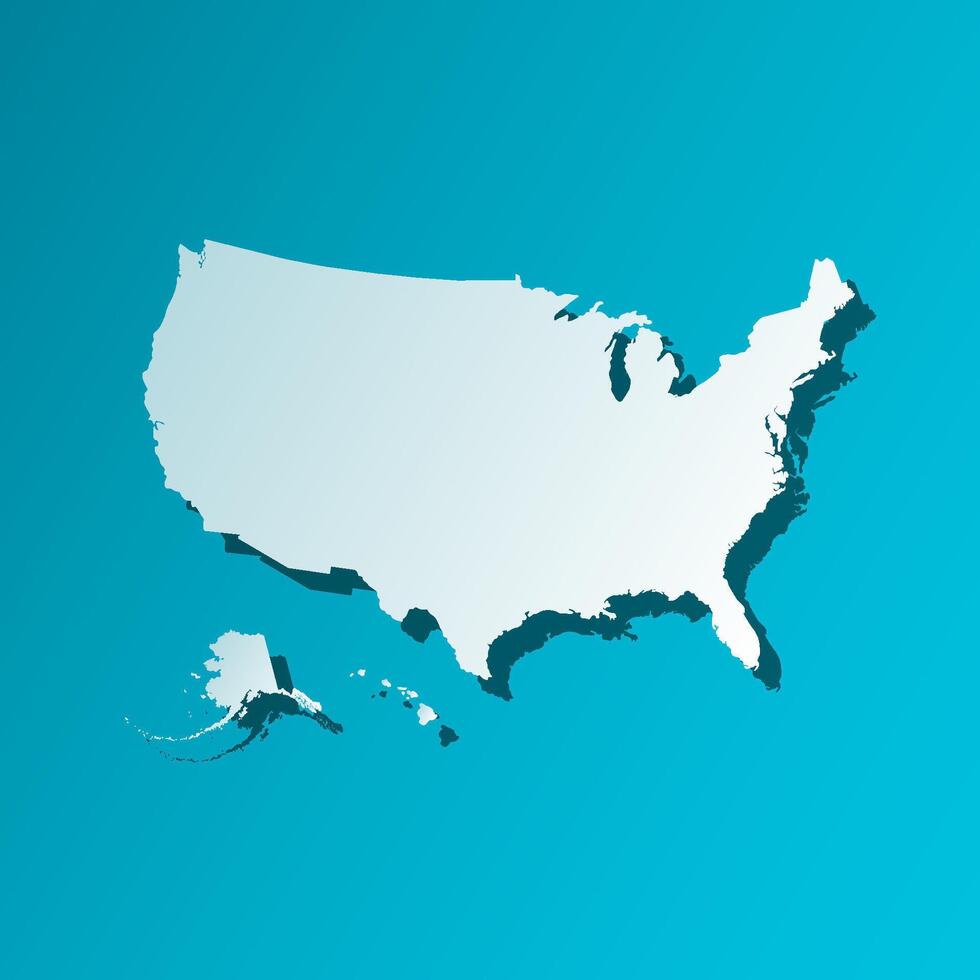 vector aislado simplificado ilustración icono con azul silueta de unido estados de America, nosotros mapa. oscuro azul antecedentes