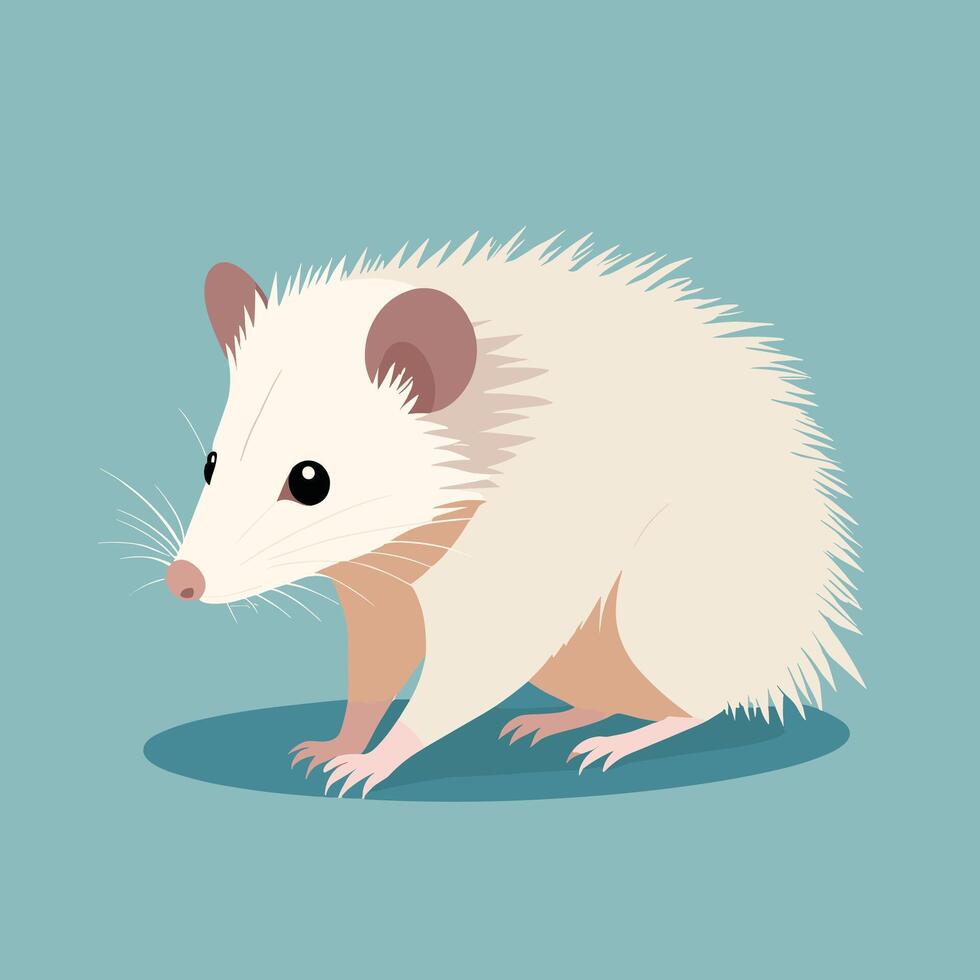 Opossum cartoon illustration clip art vector design