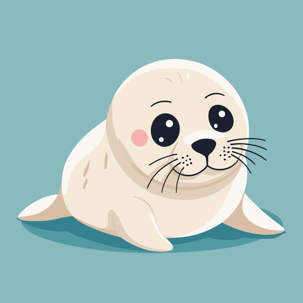 Cartoon seal cute vector illustration