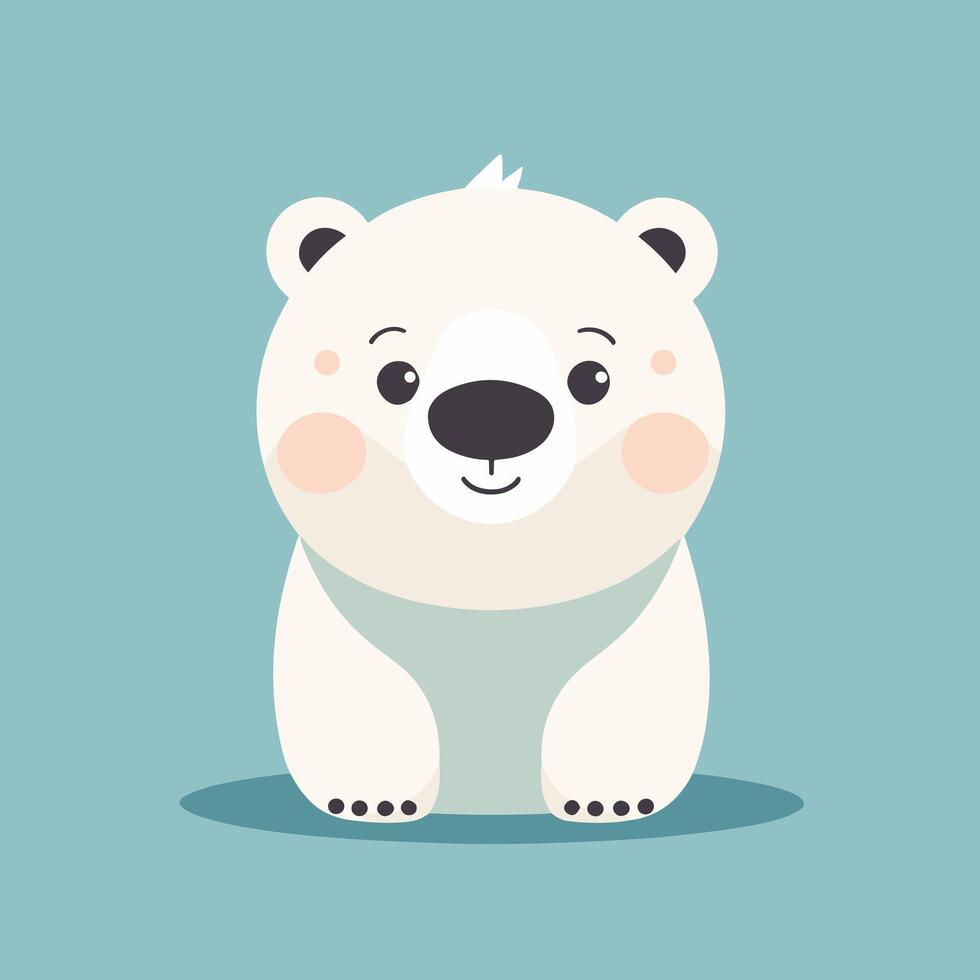 polar oso dibujos animados ilustración acortar Arte vector diseño