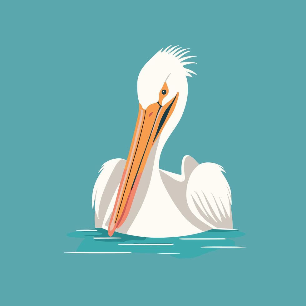 Cartoon pelican illustration vector design clip art drawing