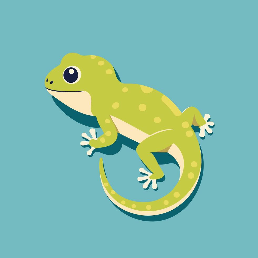 Gecko cartoon illustration clip art vector design