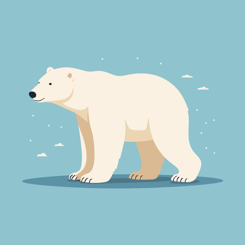 polar oso dibujos animados ilustración acortar Arte vector diseño