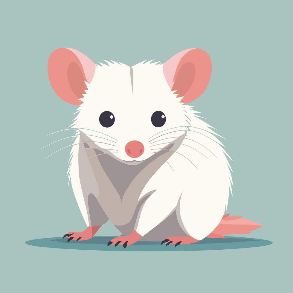 Opossum cartoon illustration clip art vector design