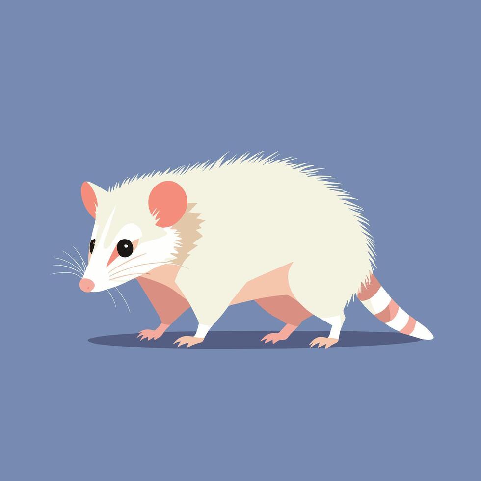 Opossum cartoon illustration clip art vector design