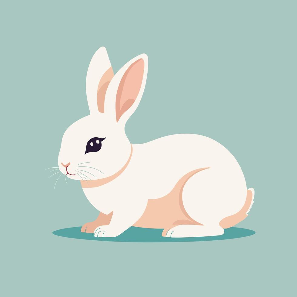 Rabbit cartoon illustration clip art vector design