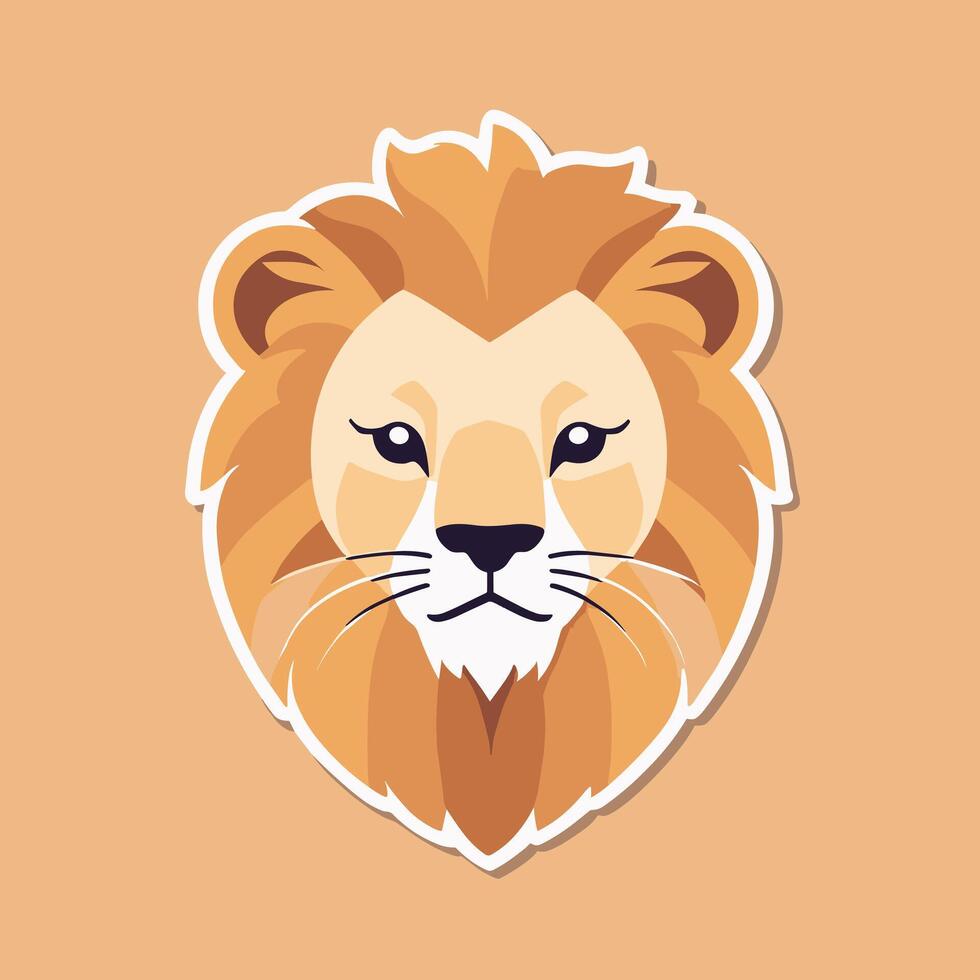 Lion cartoon illustration clip art vector design