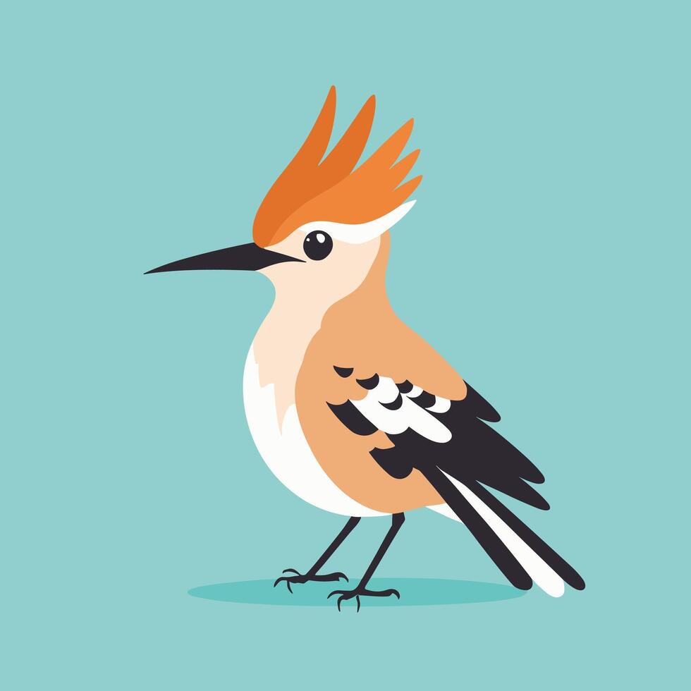 Hoopoe cartoon illustration clip art vector design