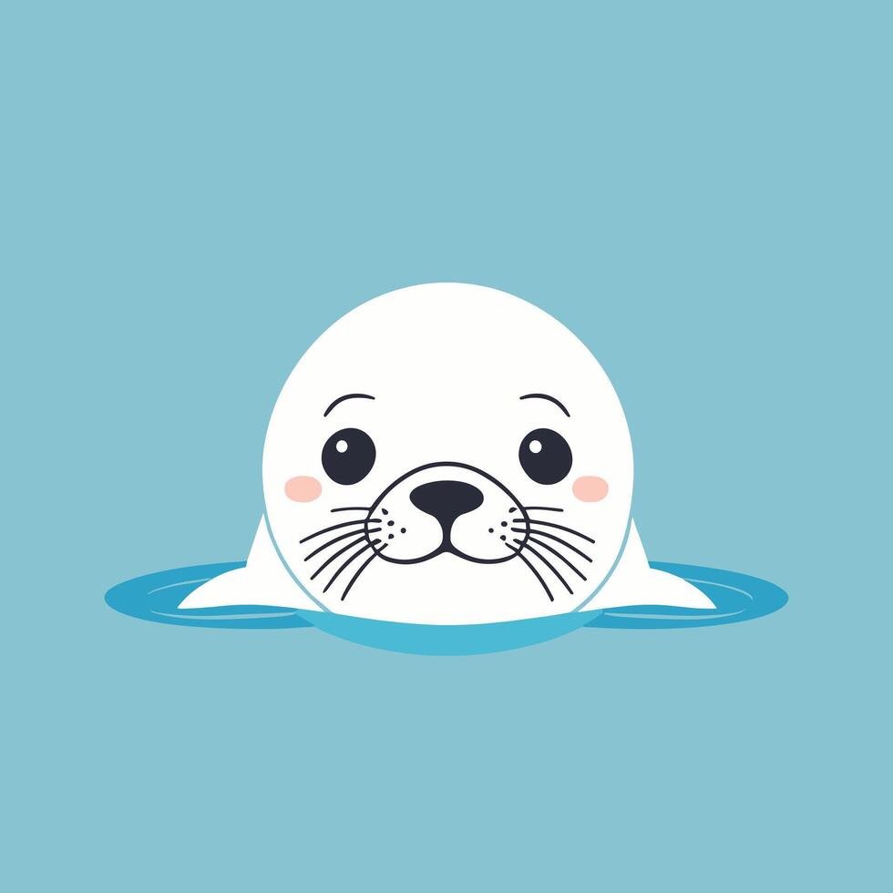 Cartoon seal cute vector illustration
