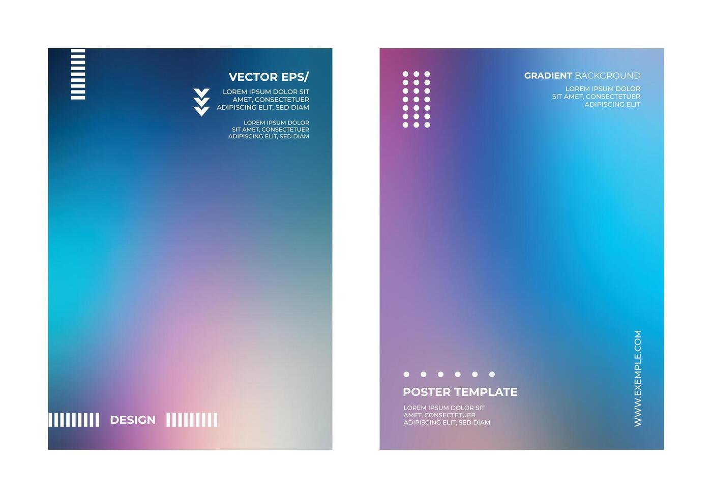 Abstract Gradient Poster and Cover Design Vector Illustration