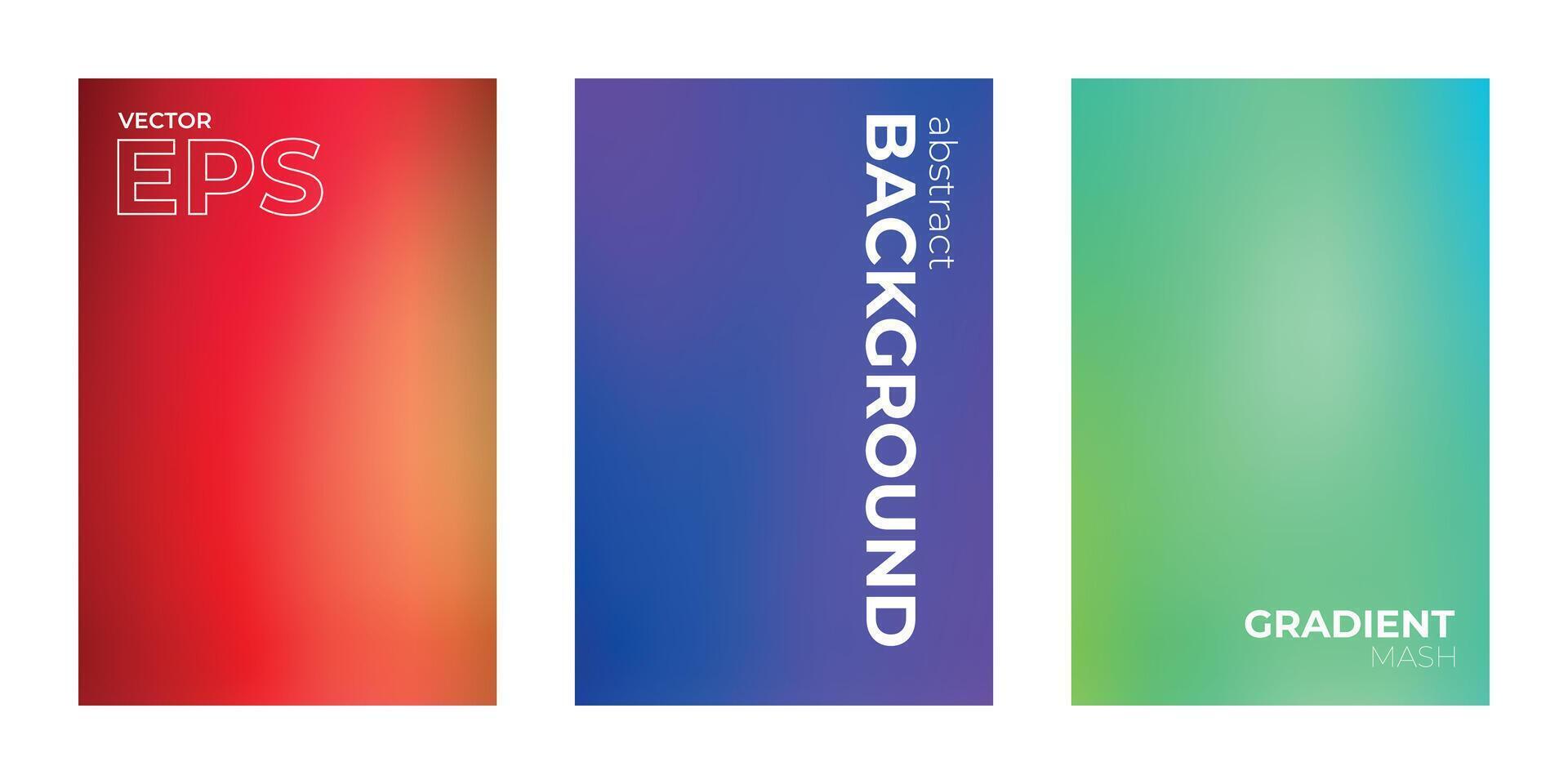 Gradient Template Set for Versatile Design Projects vector