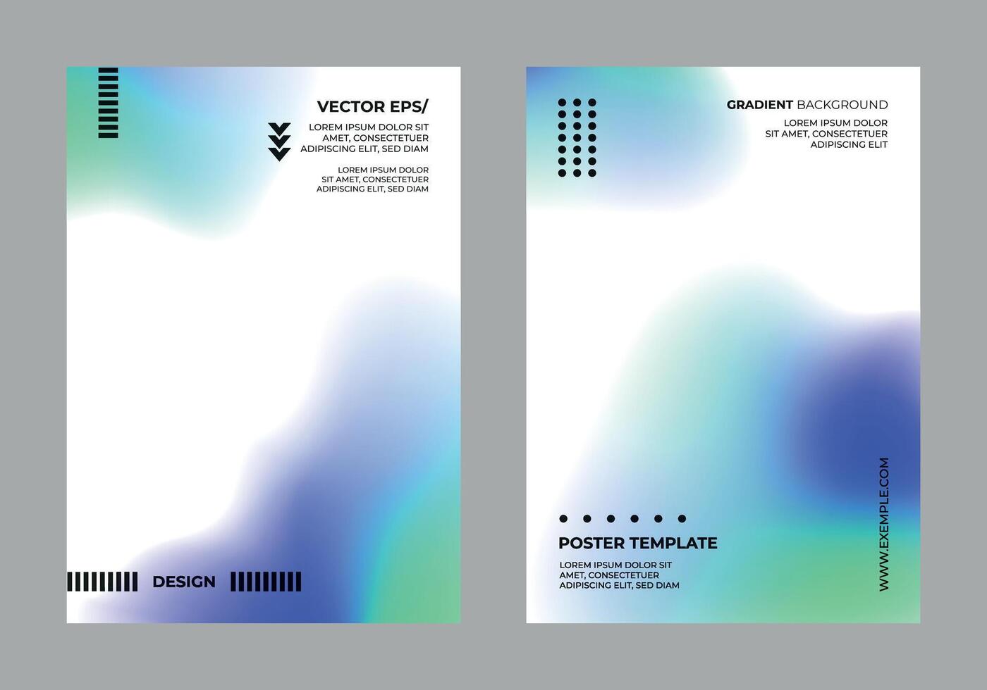 Abstract Gradient Poster and Cover Design Vector Illustration