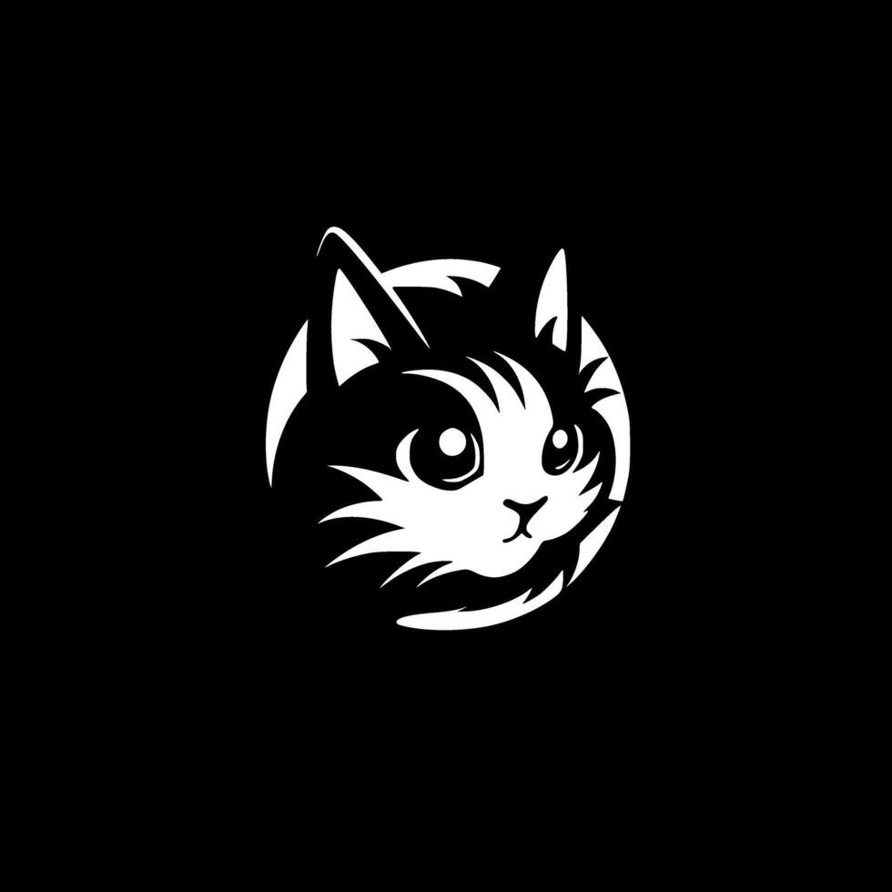 gato - minimalista y plano logo - vector ilustración