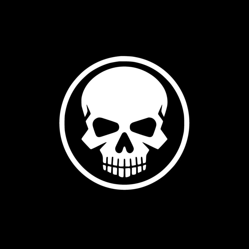 Skull, Minimalist and Simple Silhouette - Vector illustration