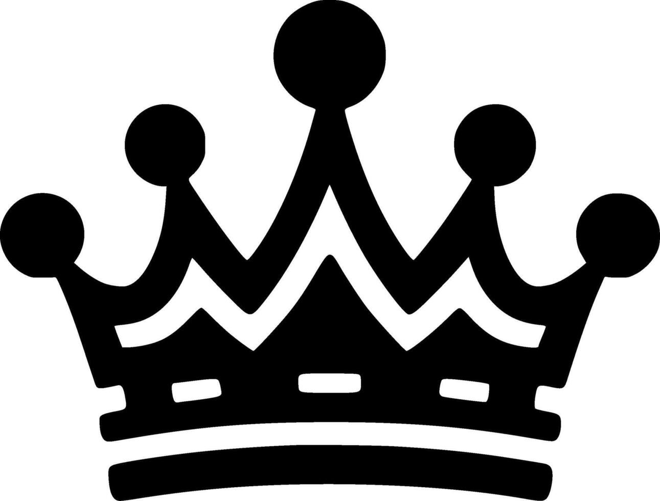 Crown, Minimalist and Simple Silhouette - Vector illustration