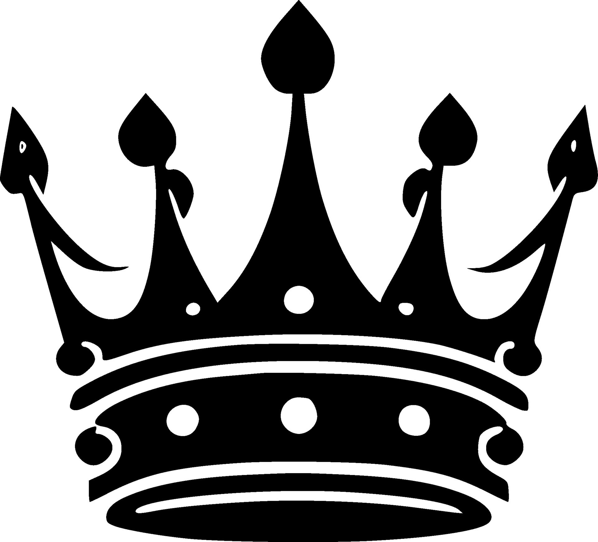 Crown, Black and White Vector illustration 42370764 Vector Art at Vecteezy