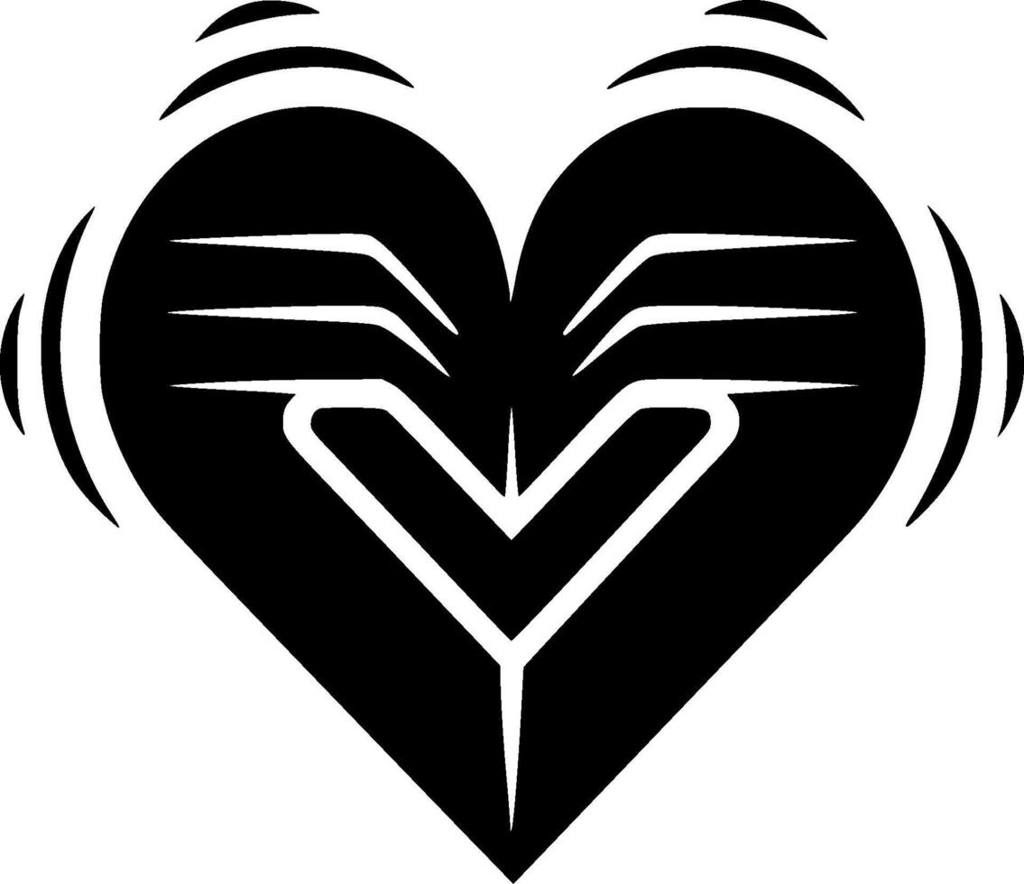 Heart - Minimalist and Flat Logo - Vector illustration